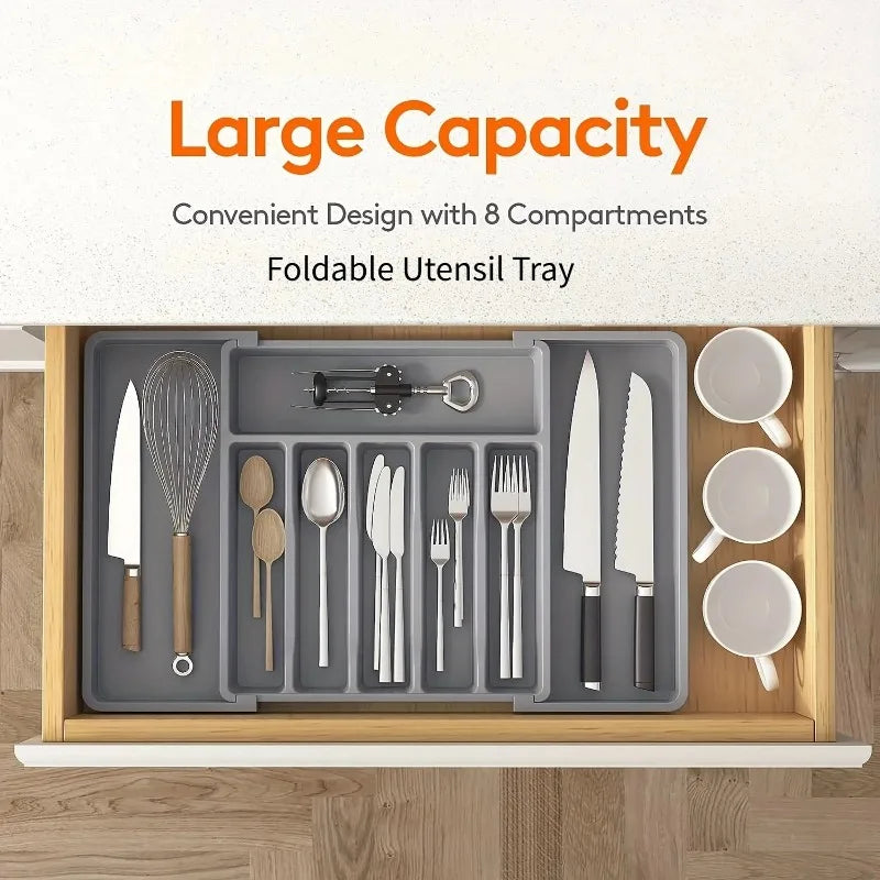 Adjustable Bamboo Drawer Organizer