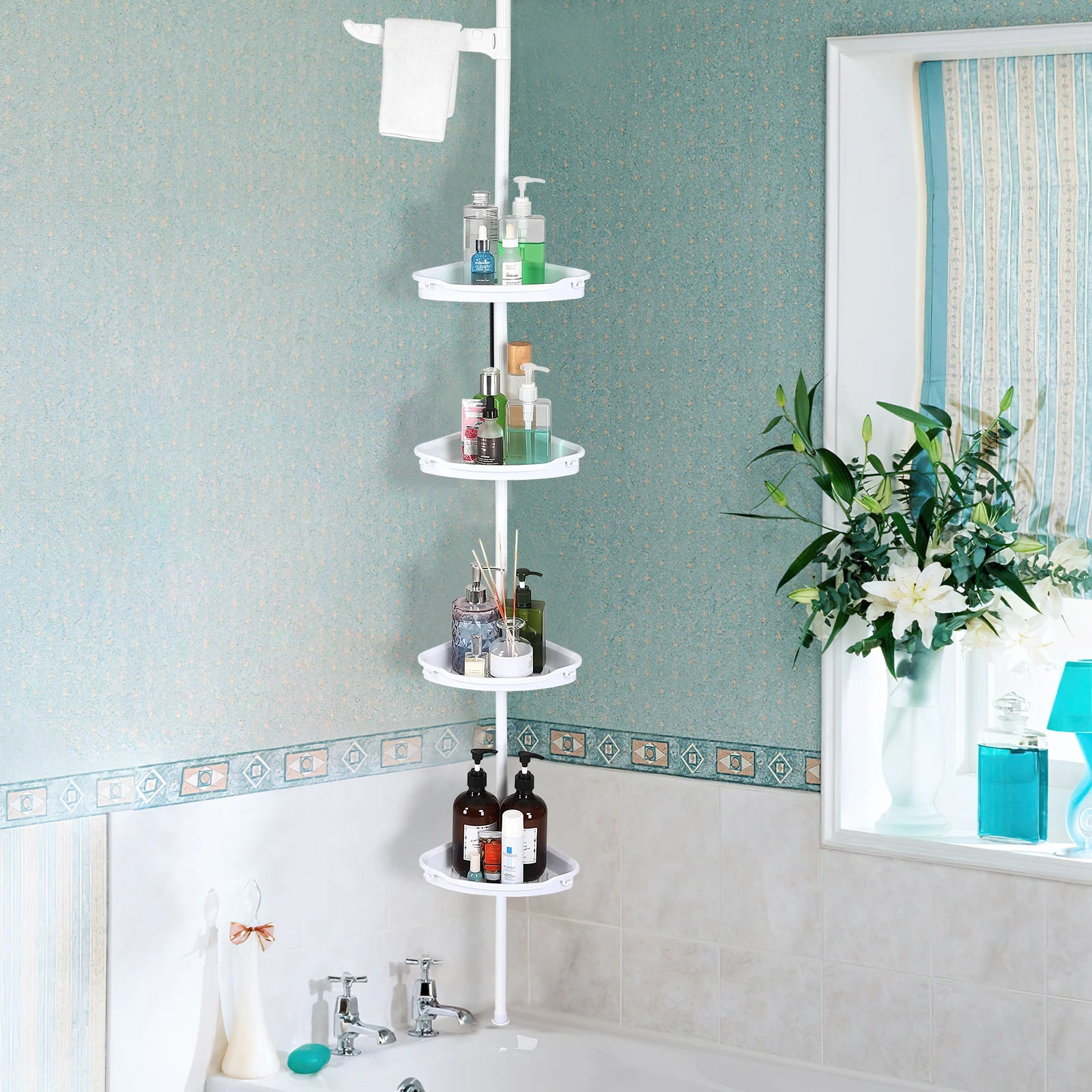 Adhesive Shower Caddy Bathroom Shelf