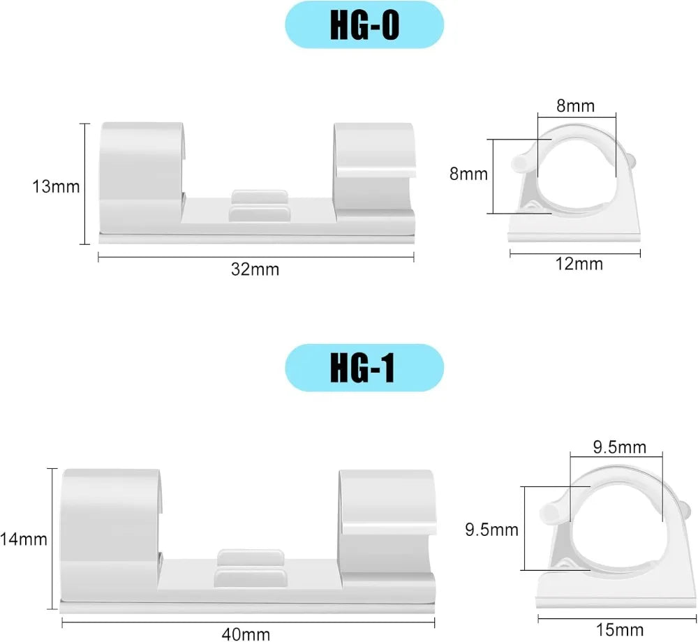 Adhesive Cable Clips Organizer