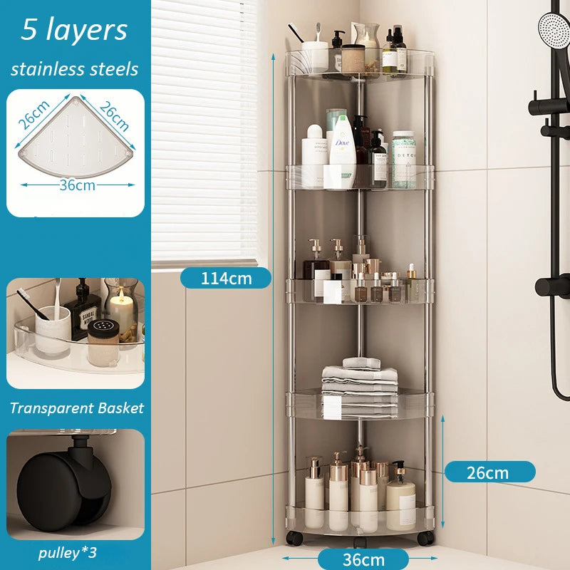 Corner Bathroom Storage Shelf