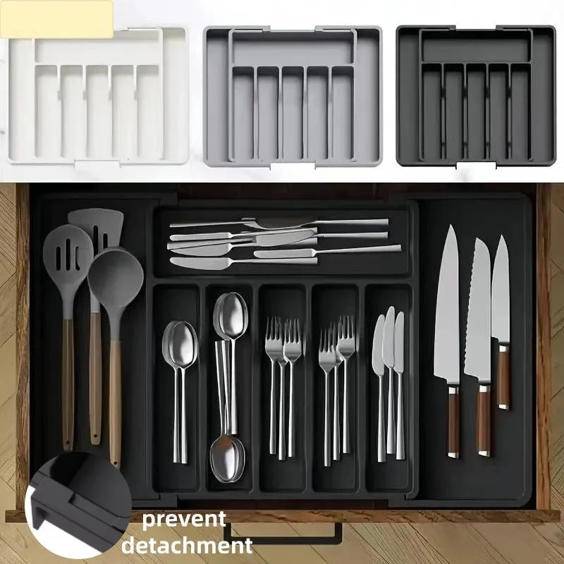 Adjustable Bamboo Drawer Organizer