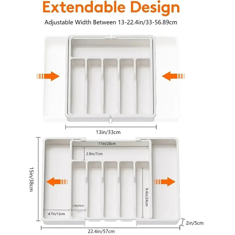 Adjustable Bamboo Drawer Organizer