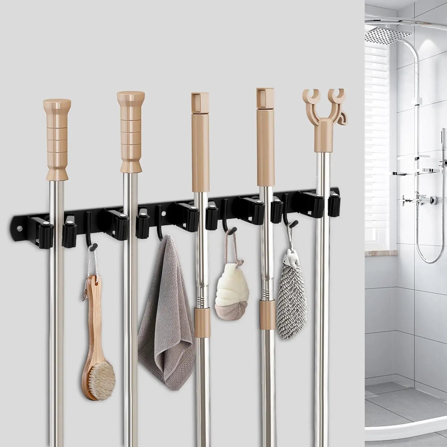 Wall Mounted Mop and Broom Holder
