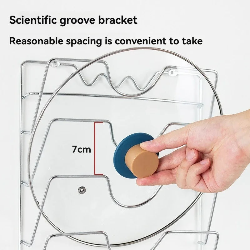 Adjustable Pot Lid Organizer Rack