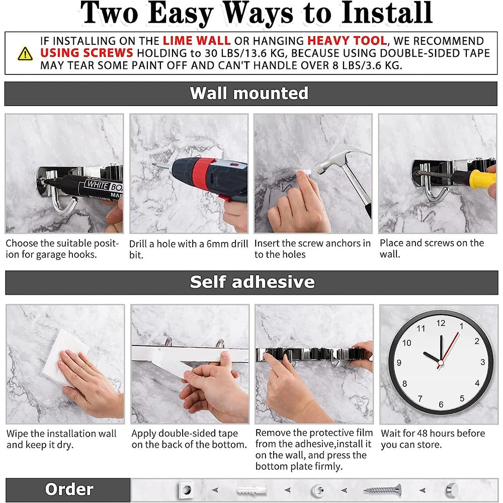 Wall Mounted Mop and Broom Holder