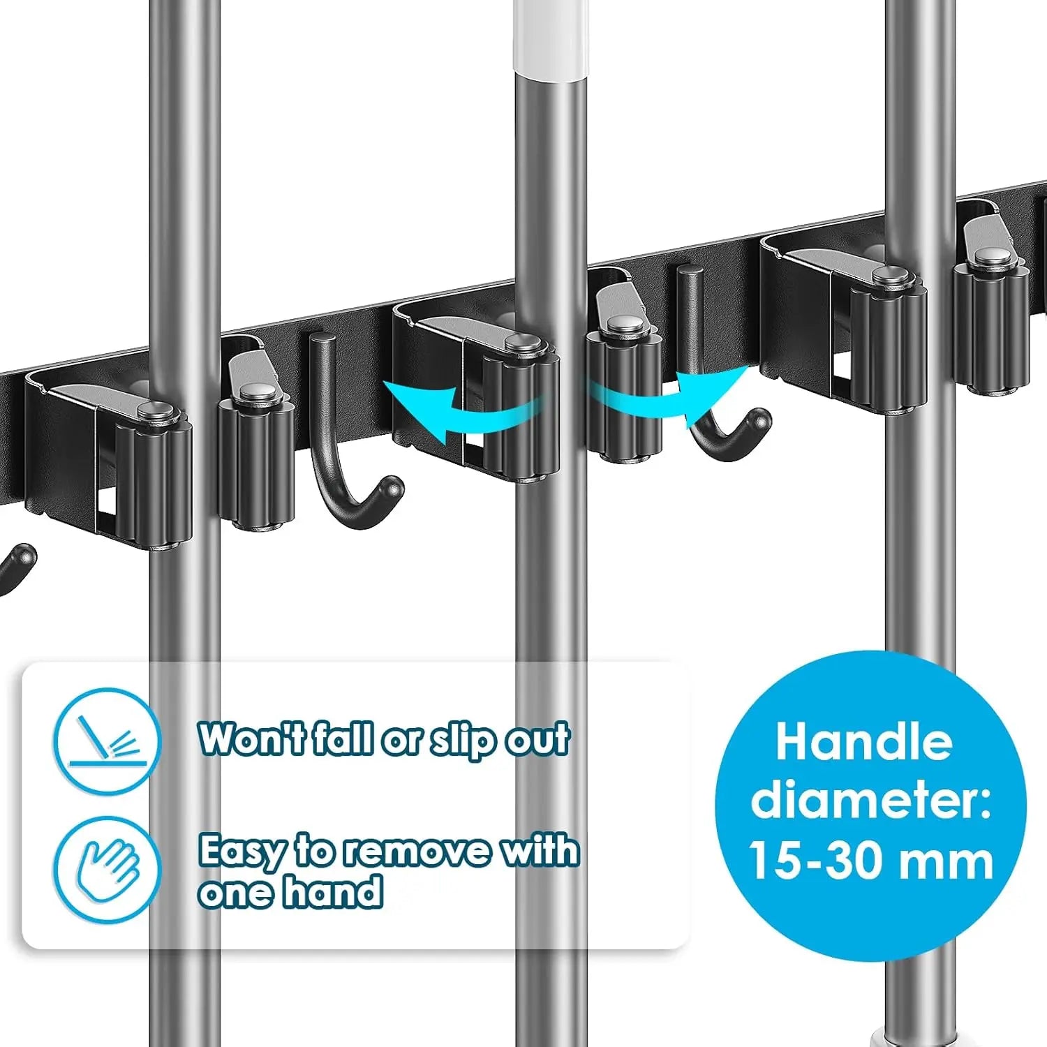 Wall Mounted Mop and Broom Holder