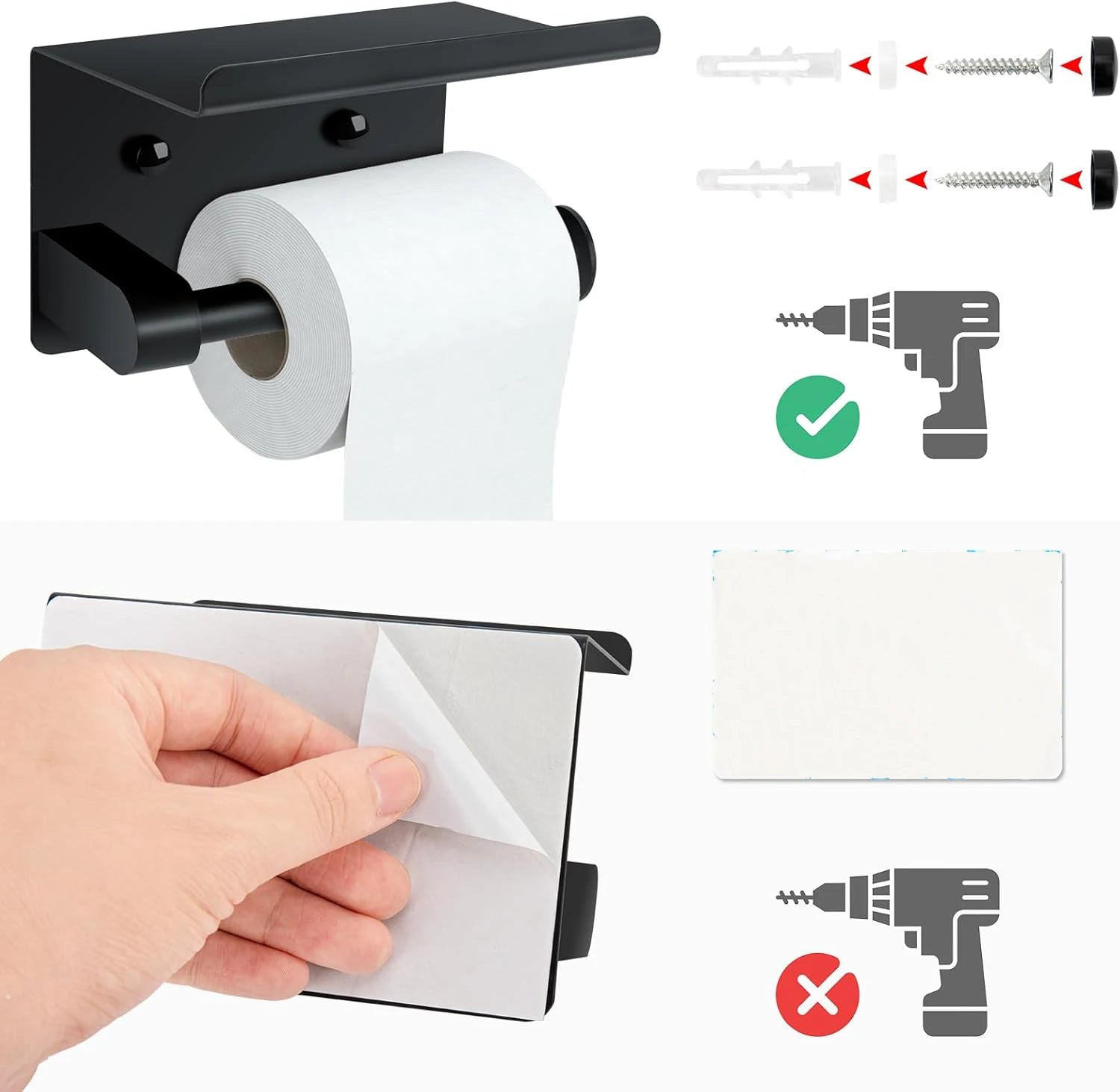 Wall Mounted Toilet Paper Holder