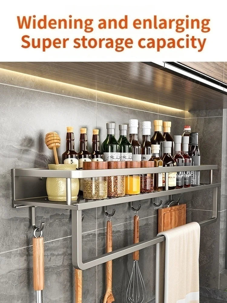 Wall Mounted Spice Rack Organizer