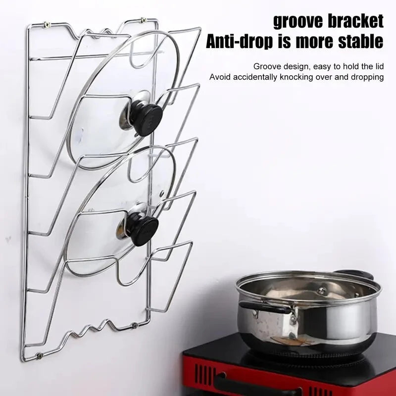 Adjustable Pot Lid Organizer Rack