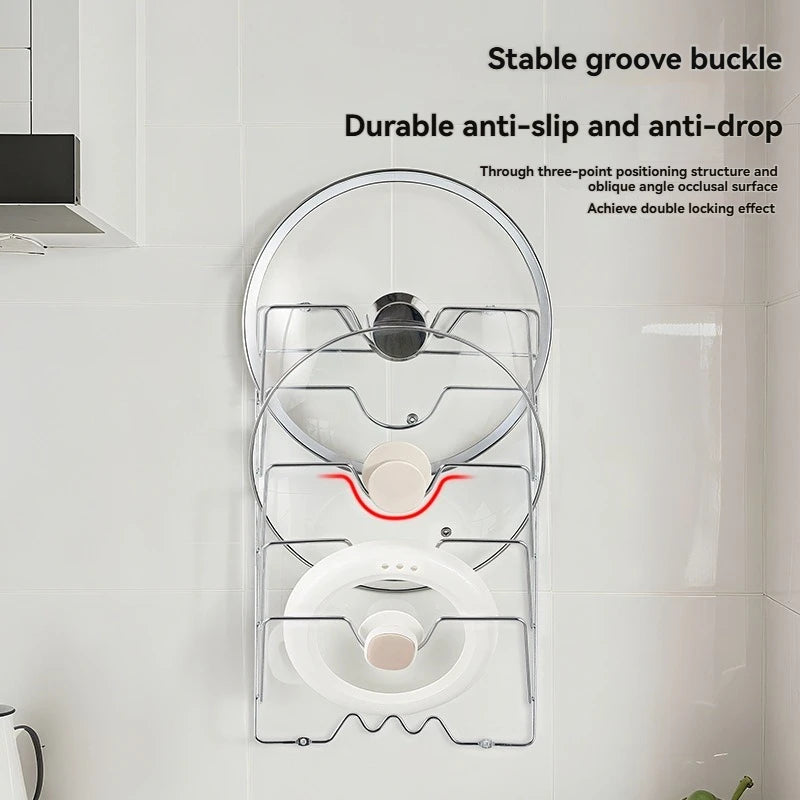 Adjustable Pot Lid Organizer Rack