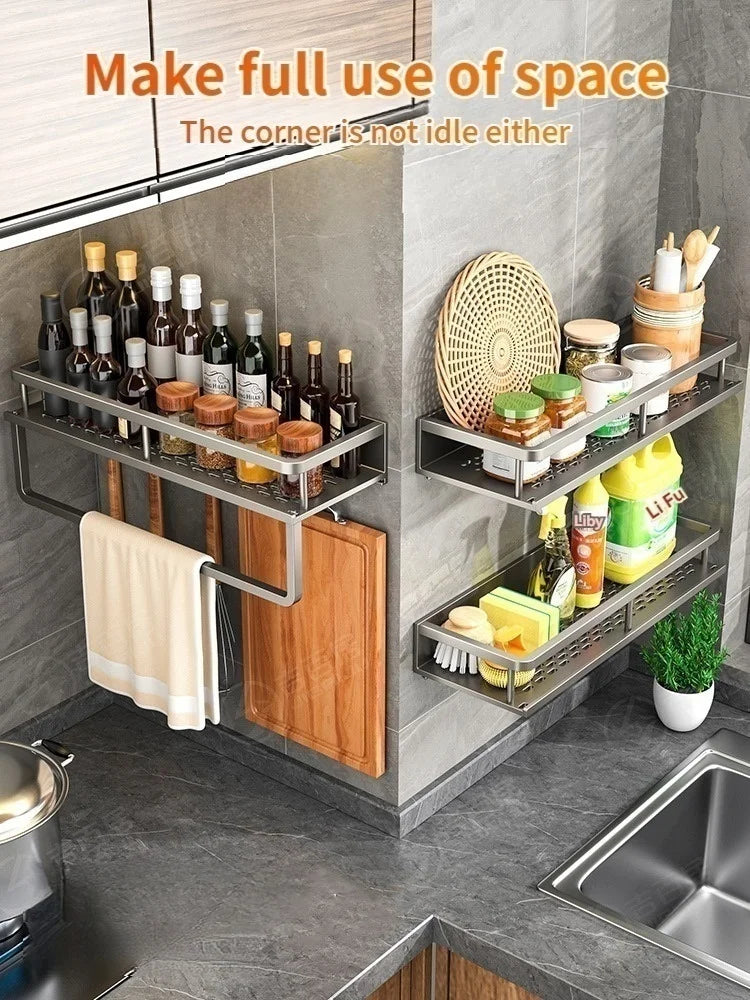 Wall Mounted Spice Rack Organizer