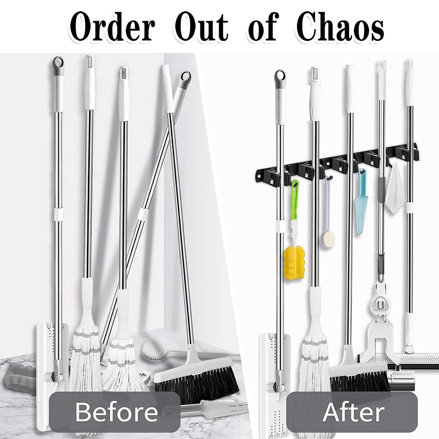Wall Mounted Mop and Broom Holder
