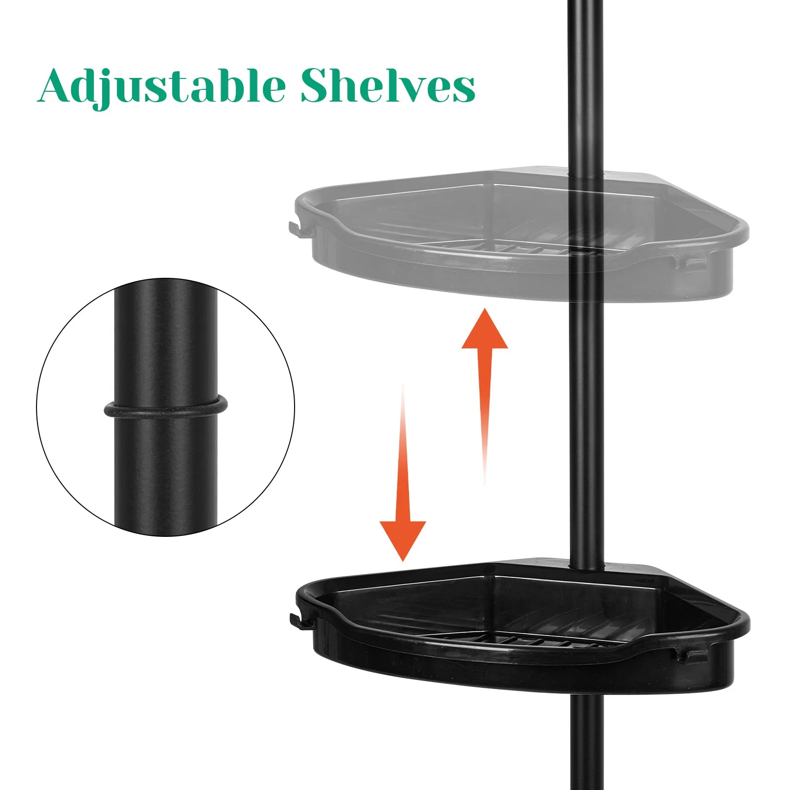 Adhesive Shower Caddy Bathroom Shelf