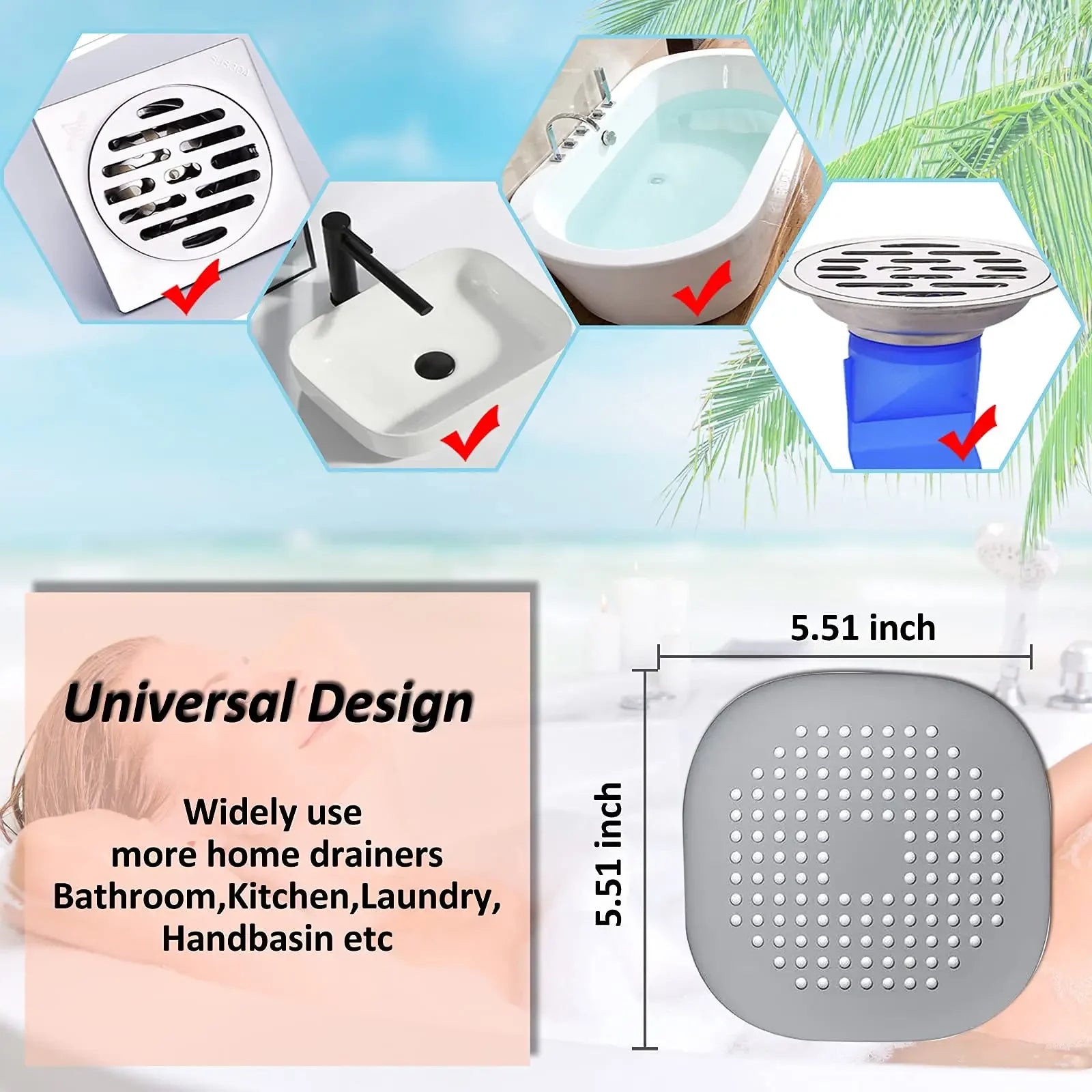 Silicone Drain Hair Catcher