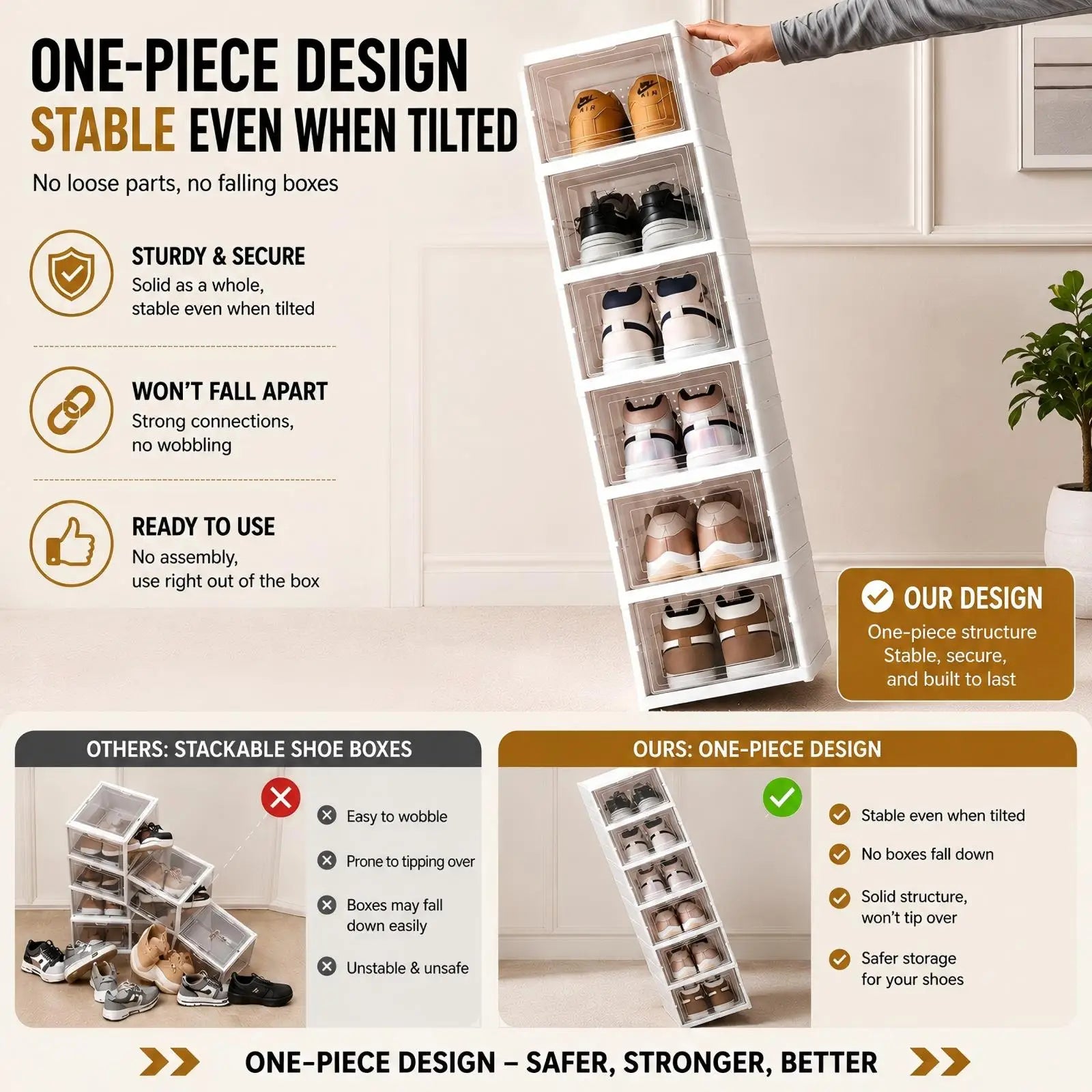 Stackable Shoe Rack Organizer